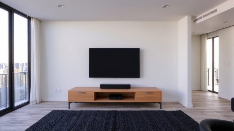 center below television screen