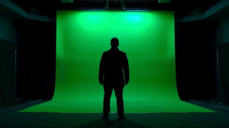 distance subject from green screen