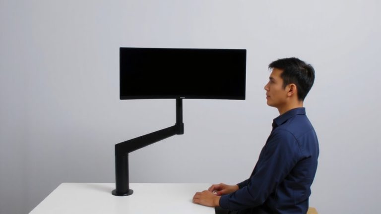 monitor arm ergonomic adjustment