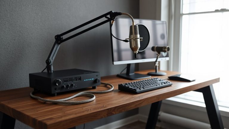 optimized desks for podcasting