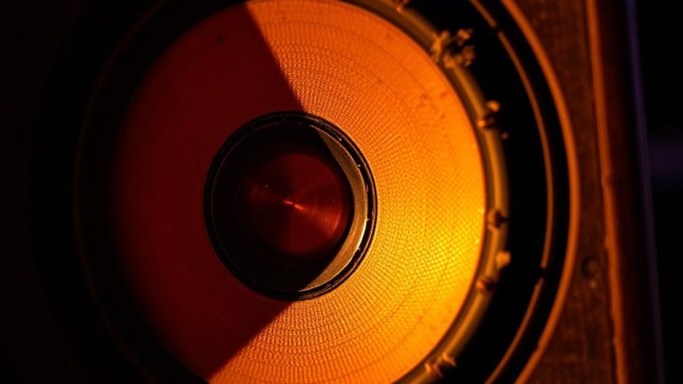 premium guitar speakers on stage