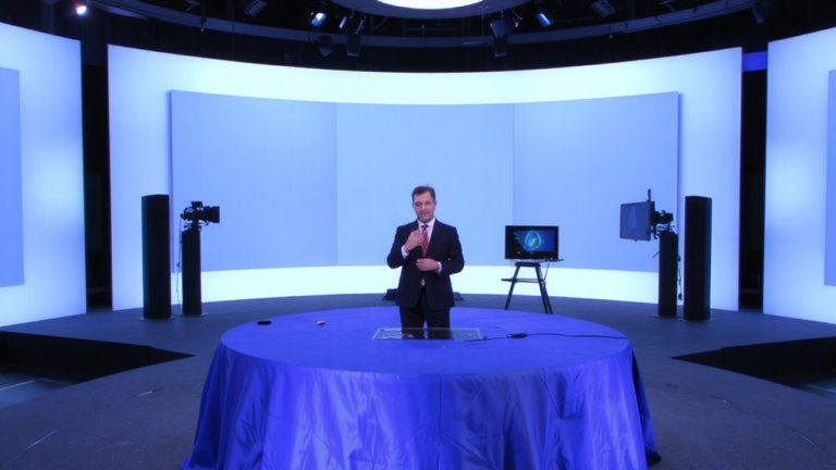 real time virtual studio replacement