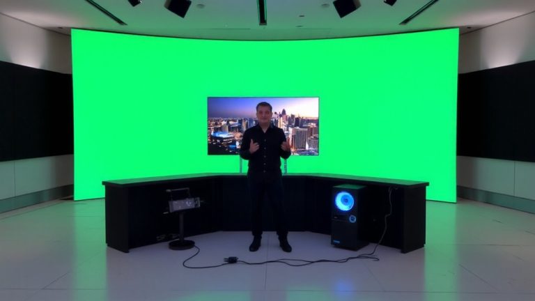 real time virtual studio replacement