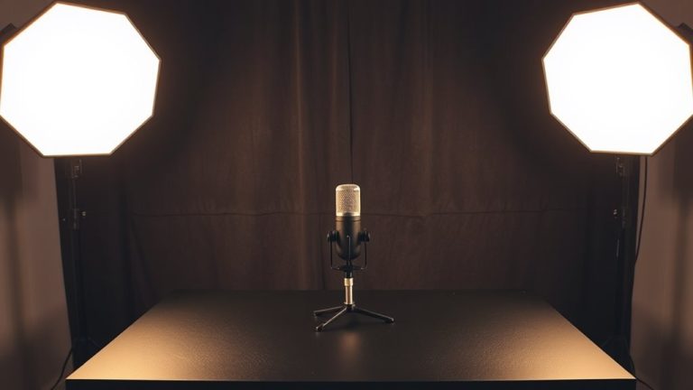 studio quality podcast lighting setup