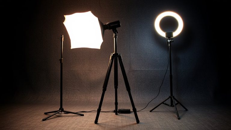 studio quality podcast lighting tripods