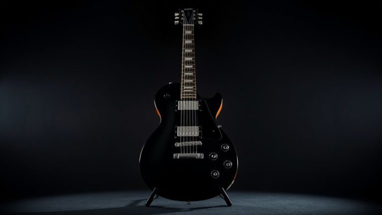 top black guitars perform