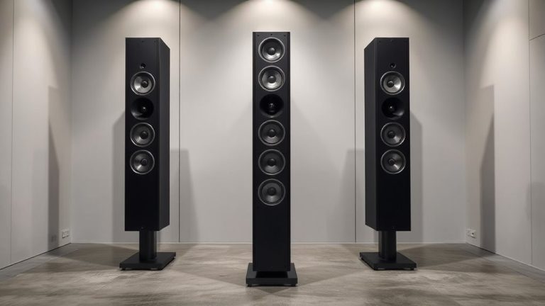 top column array speakers