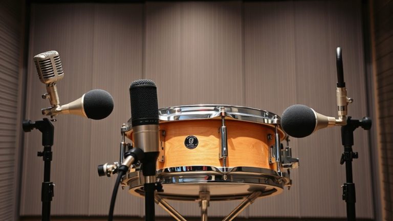 top snare drum mics